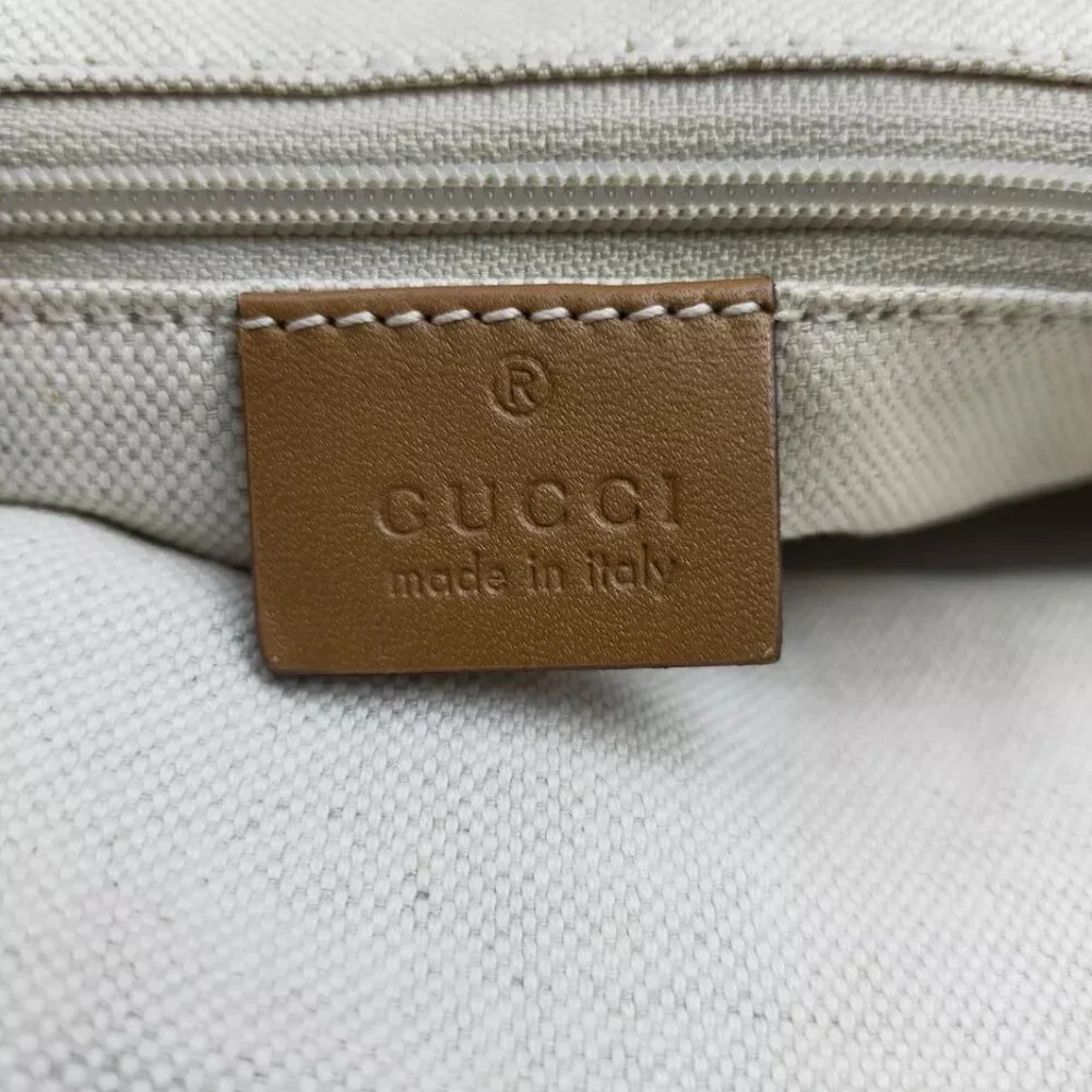 Gucci Shoulder Bag Brown Leather and Canvas 1936216